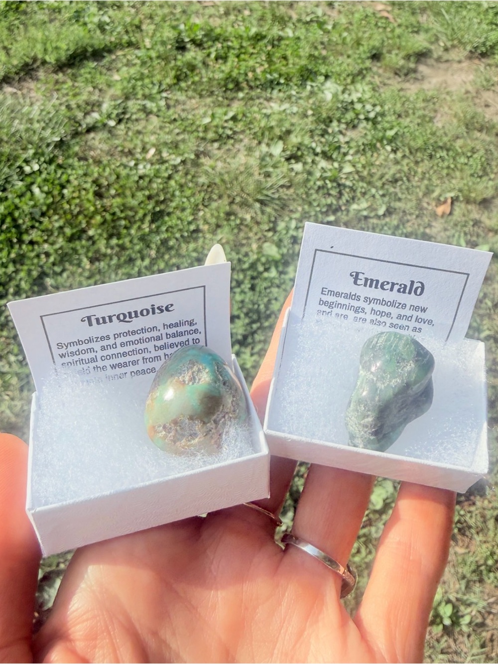 Turquoise and Emerald Tumbled Gemstones for the creations tonight